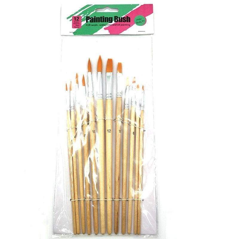 12 Pcs different paint brush - Paint Brushes