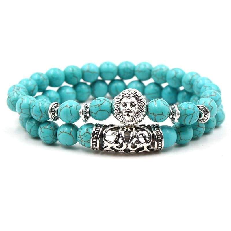 2PCS/Set Silver Color Buddha Bracelet - Strand Bracelets