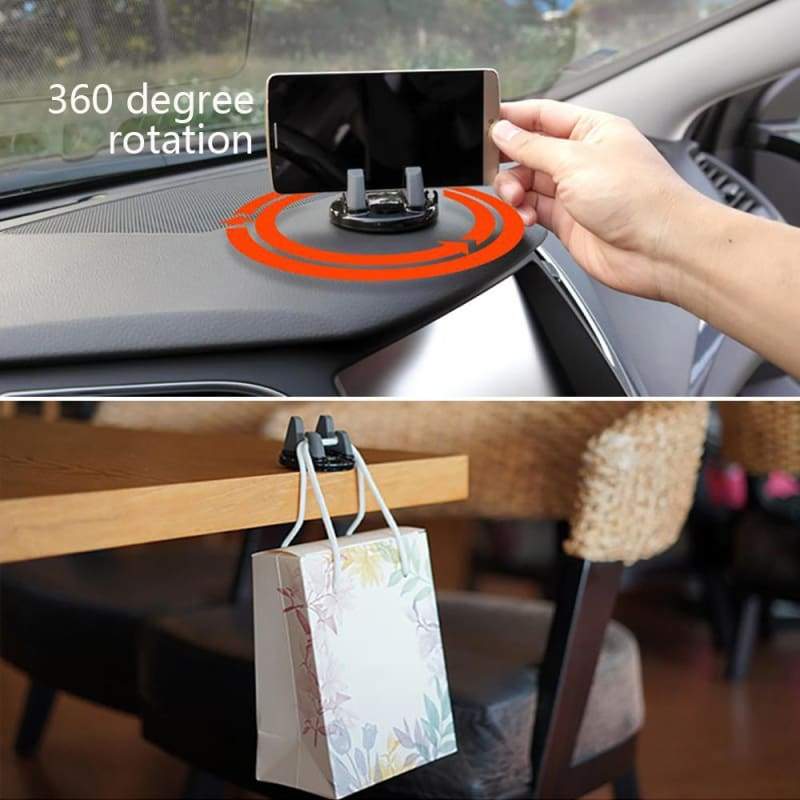 360 Degree Rotation Universal Phone Holder - Anti-Slip Mat