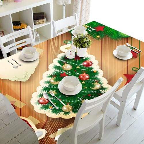 3D Christmas Tablecloth Just For You - A / 90 X 150cm - Tablecloths