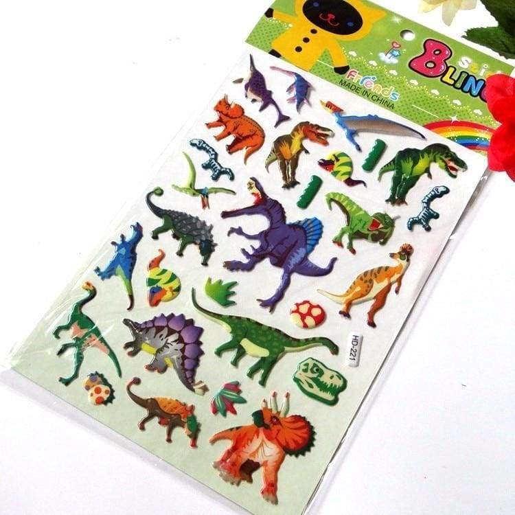 3D Colorful Dinosaur Stickers kids - Stickers