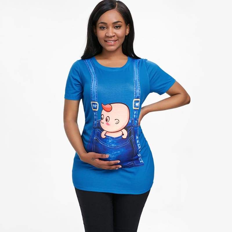 3D Print Pregnant Maternity Tee [ maternity dresses ] - T-Shirts