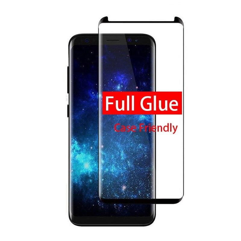 5D Curved Protective Luxury doom Armor Case Metal Samsung - Black / For S8 Plus / add Full Glue Glass - Fitted Cases