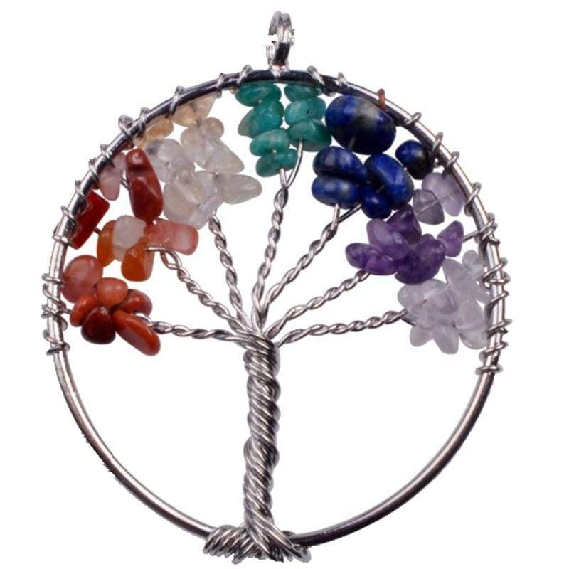 7 Chakra Healing Crystal Necklace Pendants - Merging root tree - Pendants