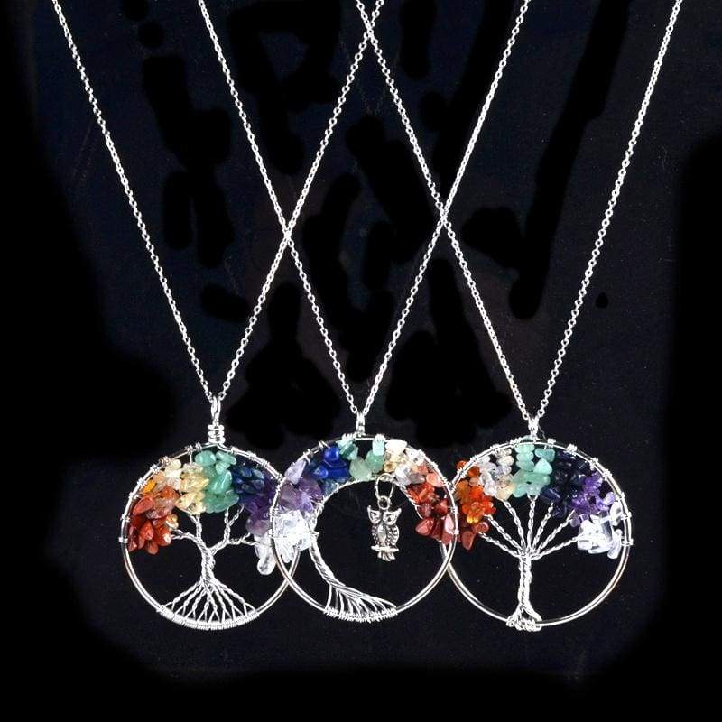 7 Chakra Healing Crystal Necklace Pendants - Pendants
