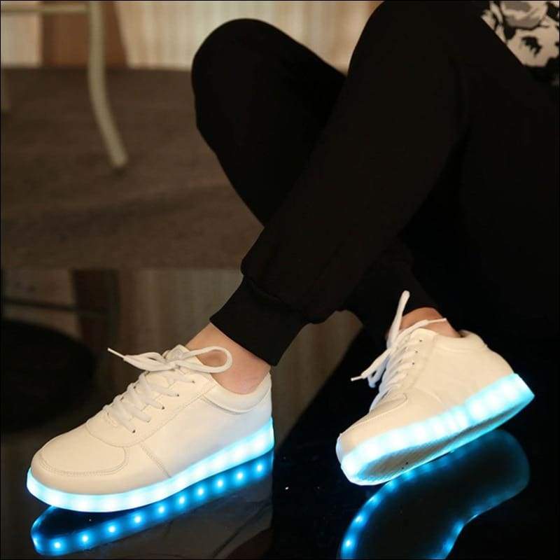 7 Colors Kid Luminous Sneakers - White / 1 - LED Shoes
