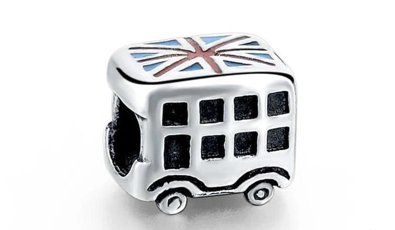 925 Sterling Silver Charms Beads - Bus Charm - Beads