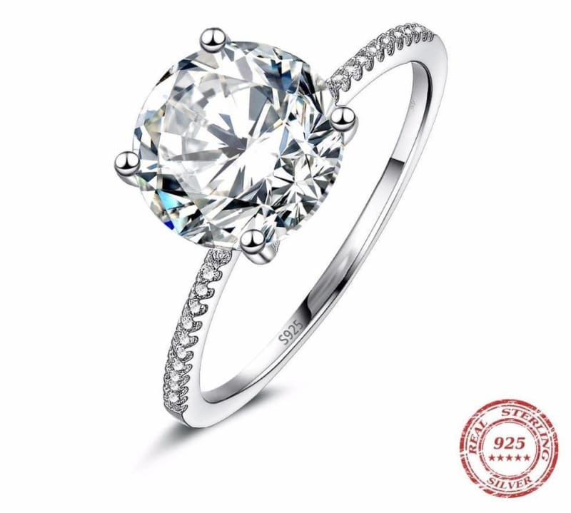 925 Sterling Silver Ring For Your Valentine - 10 / 18K Gold Color - Wedding Bands