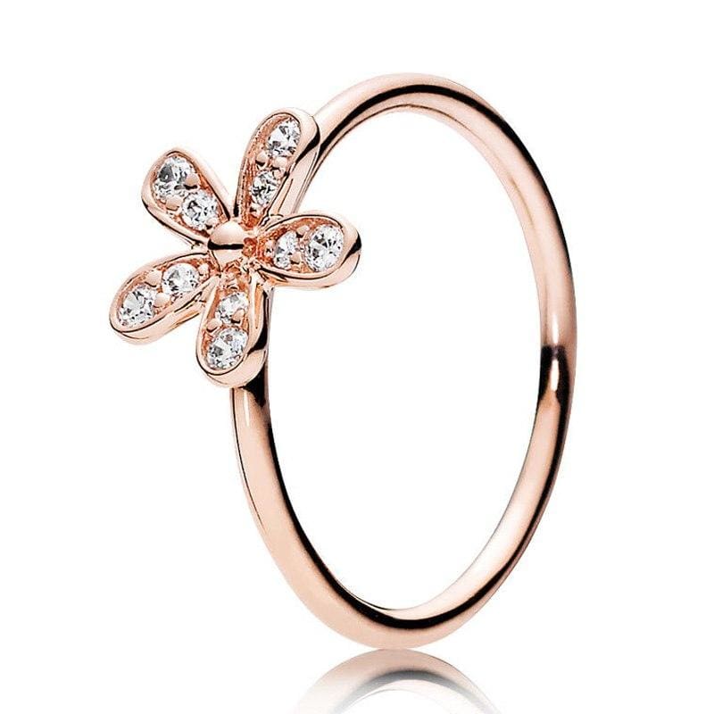 925 Sterling Silver Rose Gold Timeless Elegant Rings - 6 / 2 - Rings