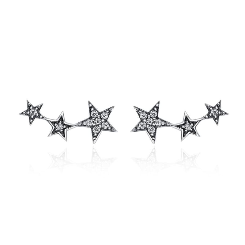 925 Sterling Silver Star Stud Earrings - SCE175 1 - Stud Earrings