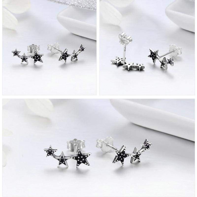 925 Sterling Silver Star Stud Earrings - Stud Earrings