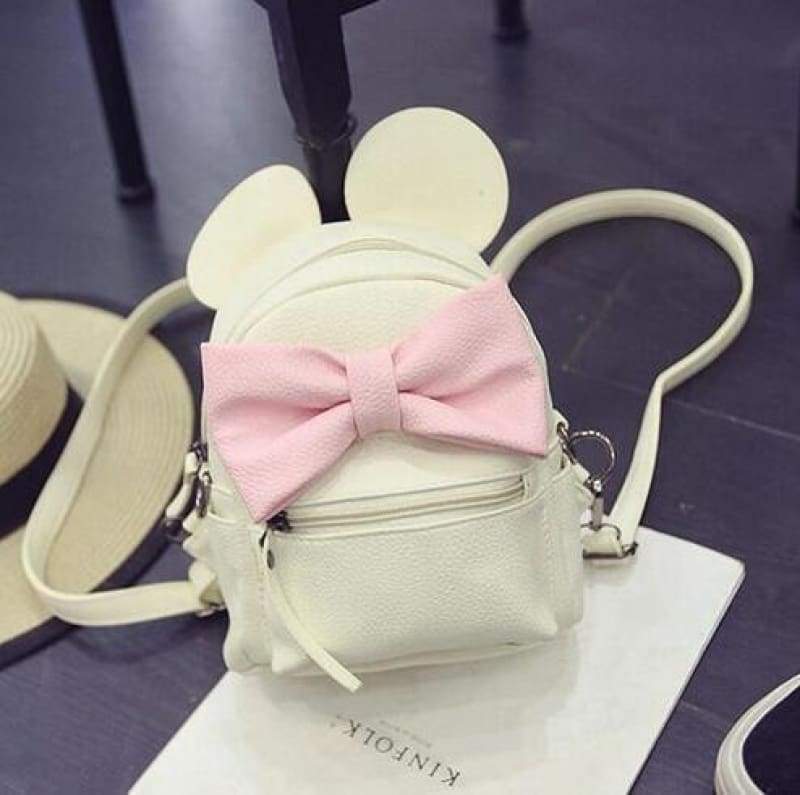 Adorable Minnie Backpack For Girls - milk white - Backpacks