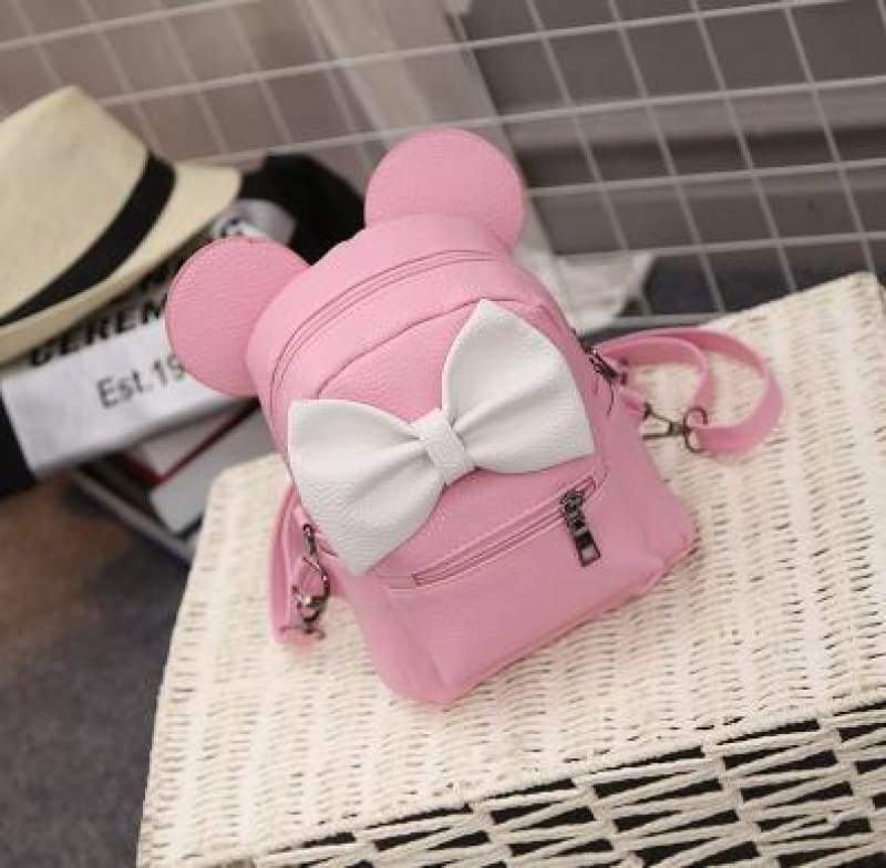 Adorable Minnie Backpack For Girls - Style 3 Pink - Backpacks