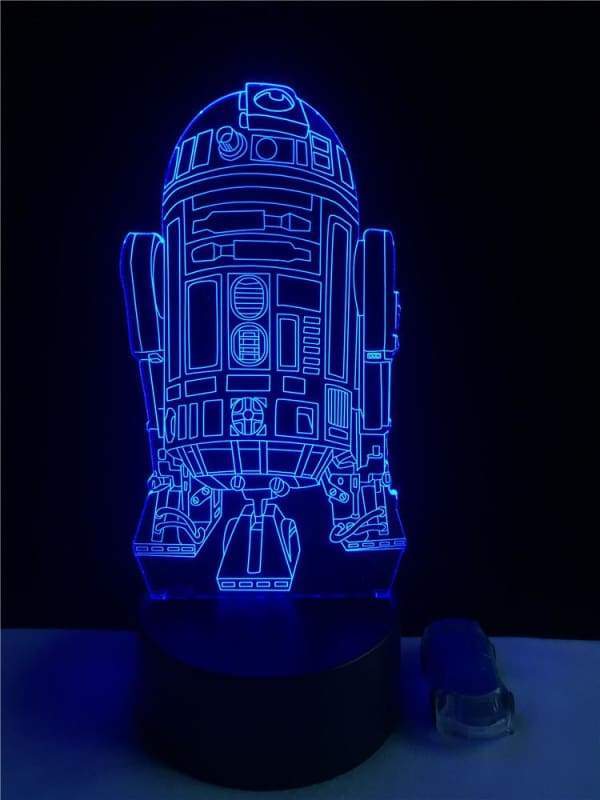 Amazing 3D lamp Just For You - R2-D2 style 1 / Touch 7 Colors - LED Night Lights