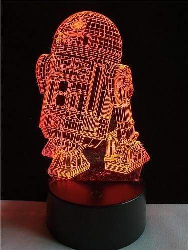 Amazing 3D lamp Just For You - R2-D2 style 2 / Touch 7 Colors - LED Night Lights
