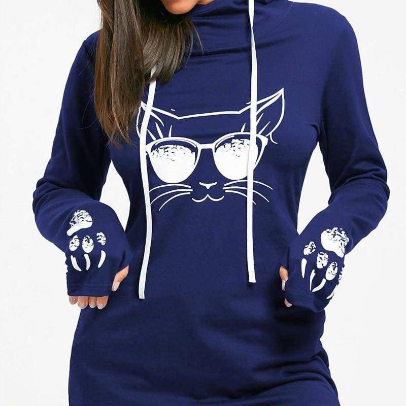 Amazing Cat Printed Hoodie - Hoodies & Sweatshirts
