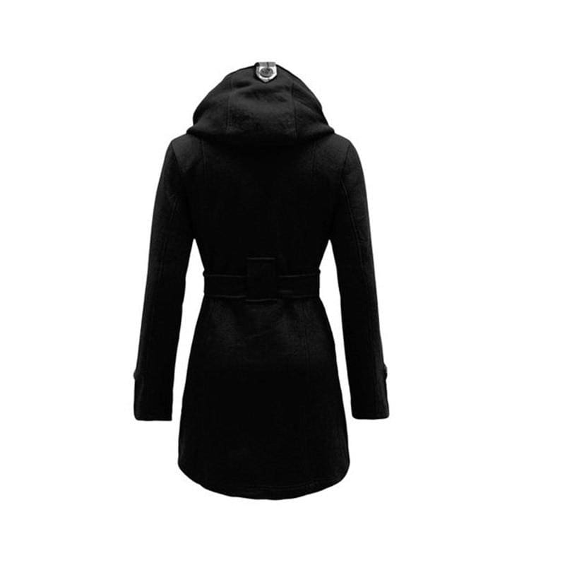 Amazing Double Breasted Hooded Coat - Wool & Blends