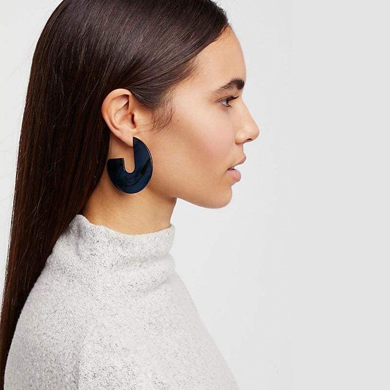Amazing Resin hoop earrings - Hoop Earrings