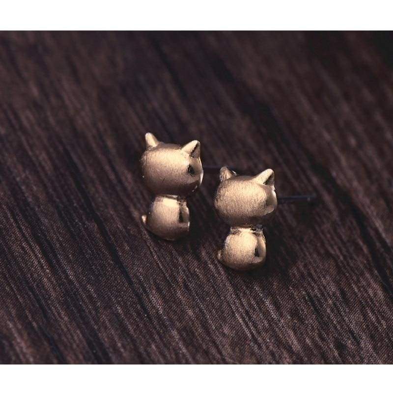 Animal And Pineapple Stud Earrings - E0107 Gold - Stud Earrings