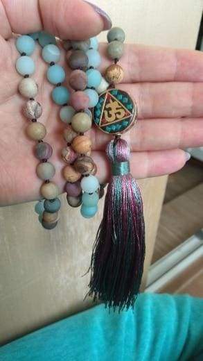 Beautiful Natural Stone Mala Necklace - Pendant Necklaces