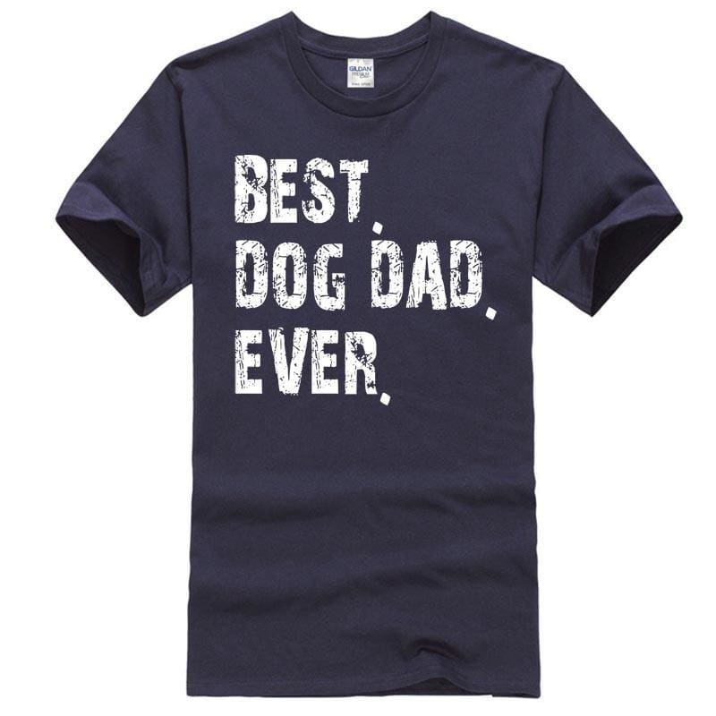 Best Dad Ever Dog T-shirt - Navy Blue / S - T-Shirts
