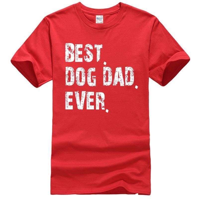 Best Dad Ever Dog T-shirt - Red / S - T-Shirts
