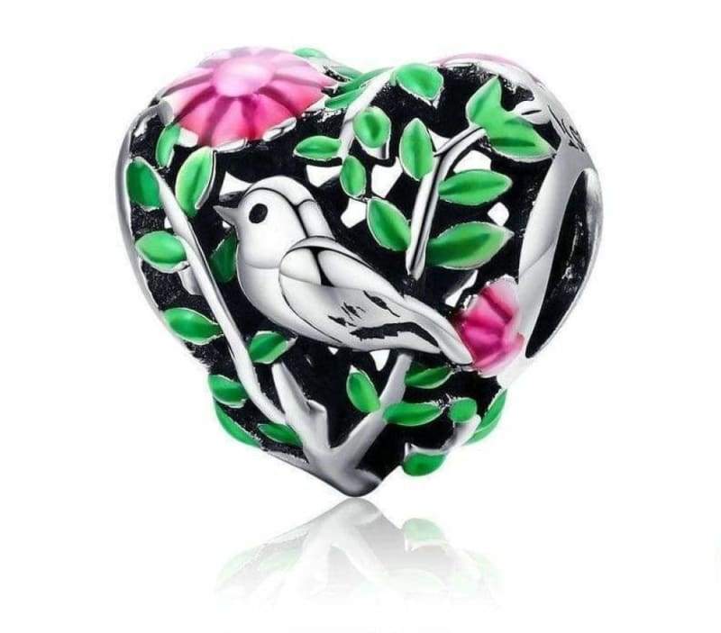 Bird In The Woods Charm - Beads