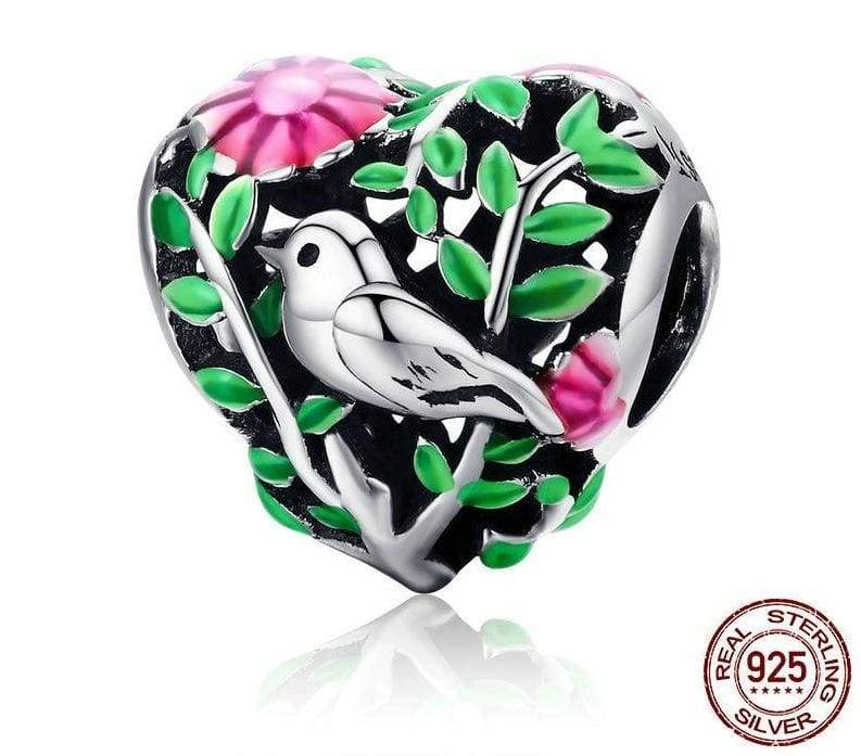 Bird In The Woods Charm - Beads