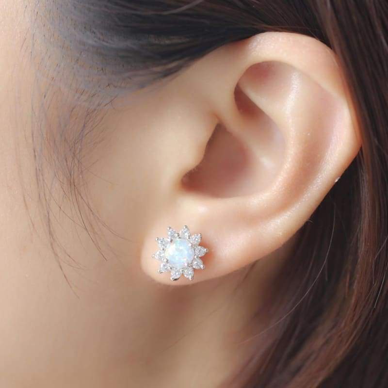 Amazing Blossom Opal Studs - Stud Earrings