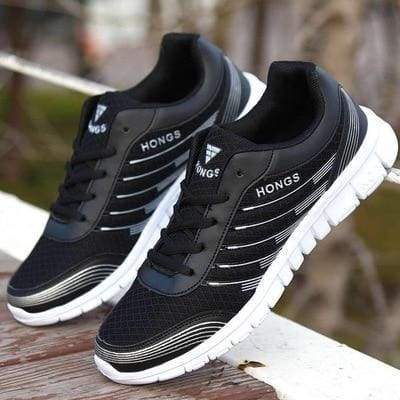 Breathable Casual Shoes - Black / 7 - Mens Casual Shoes