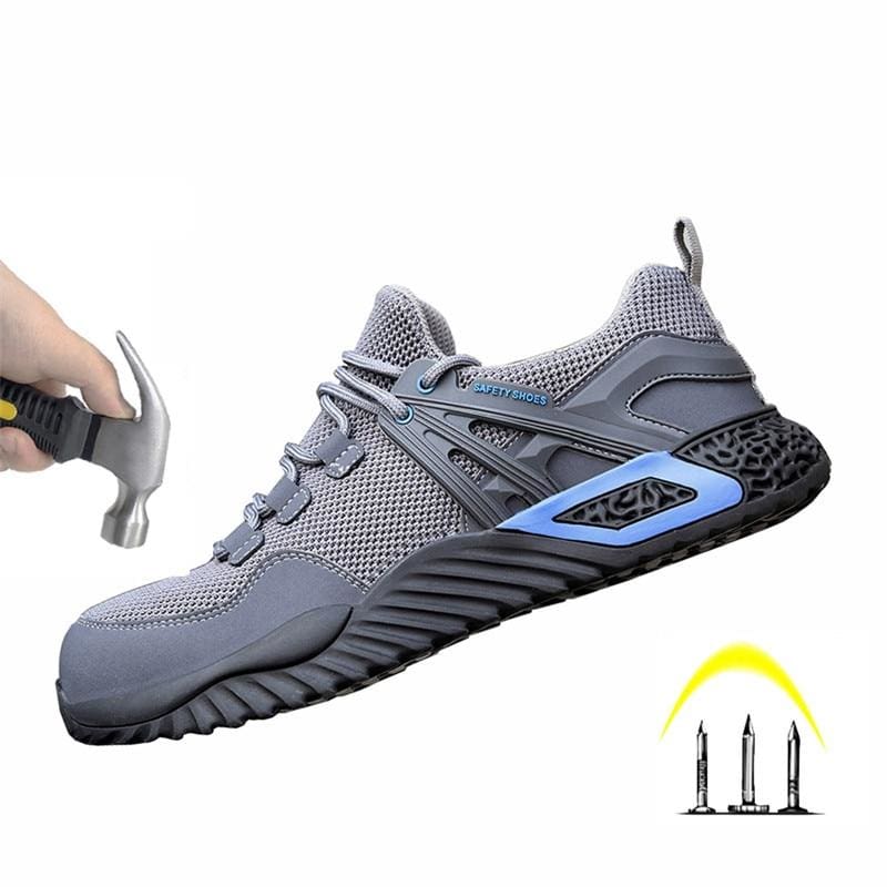 Men’s Protective Shoes Breathable Safety Shoes Lightweight Drop-Proof Work Puncture-Proof Safety Boots Men’s Casual Shoes
