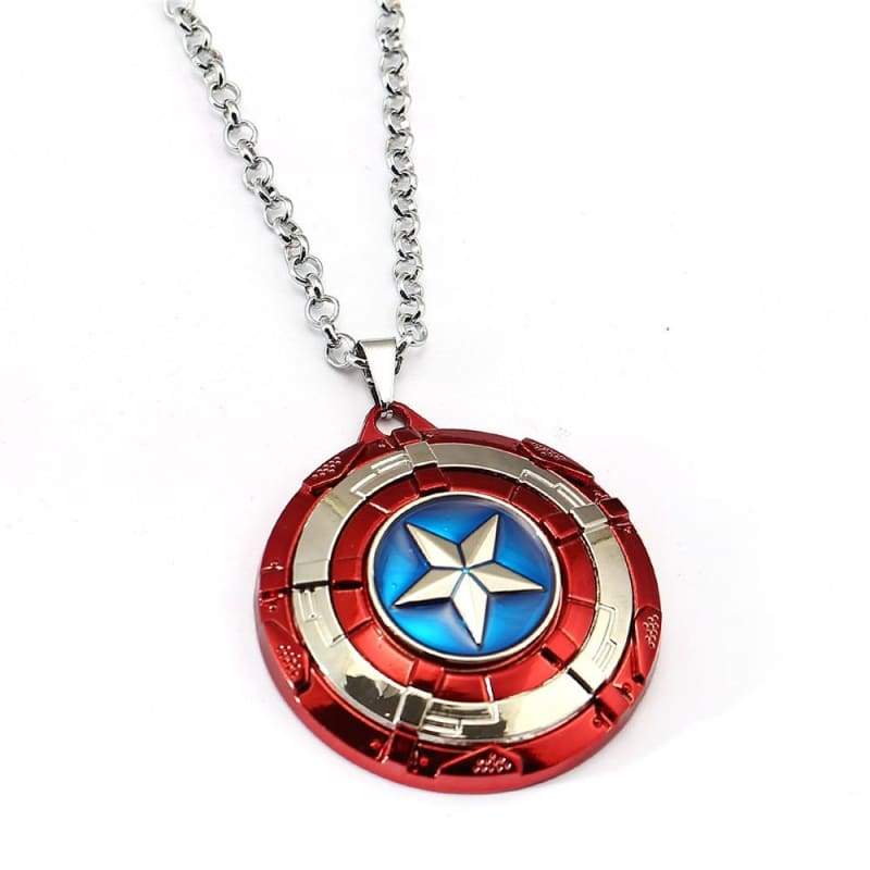 Captain America Necklace - red / 60cm - Pendant Necklaces