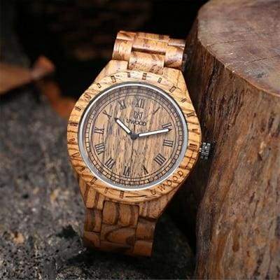 Casual Bamboo Wood Watch - Coffee - Quartz Watches
