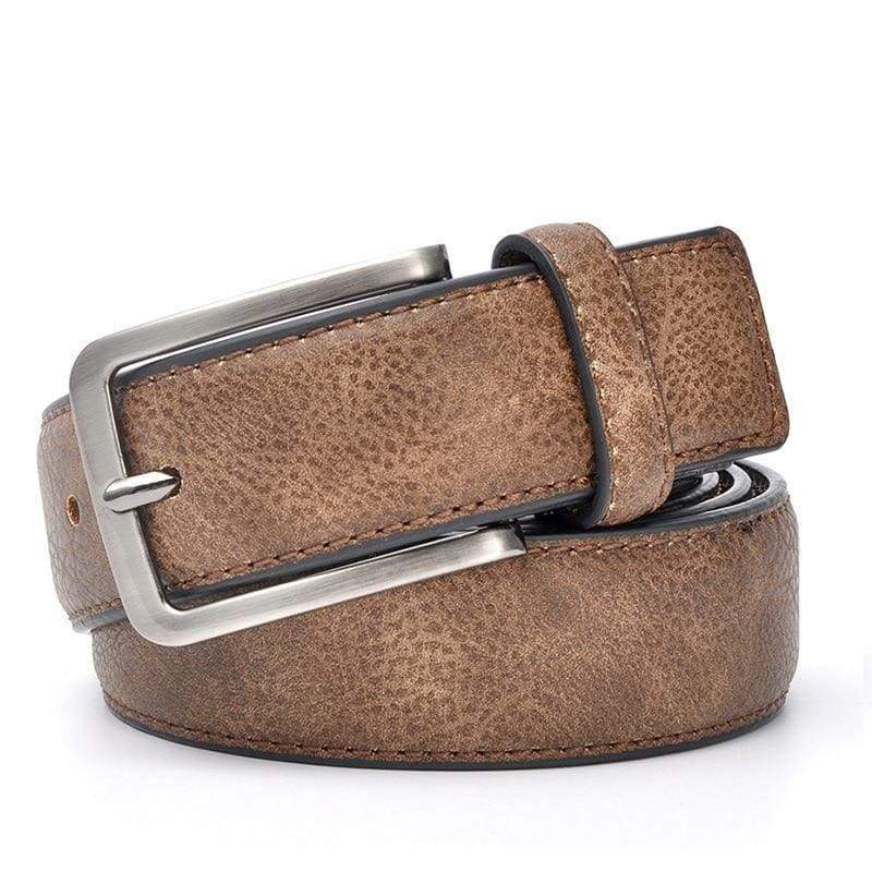 Casual Men Leather Belt - Brown / 100cm 32to35 Inch - Mens Belts
