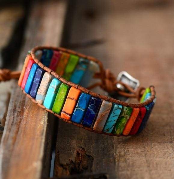 Chakra Bracelet Multi Color Natural Stone - Strand Bracelets