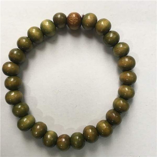 Chakra Healing Reiki Prayer Lava Stone Buddha Bead Bracelet - Green A - Strand Bracelets