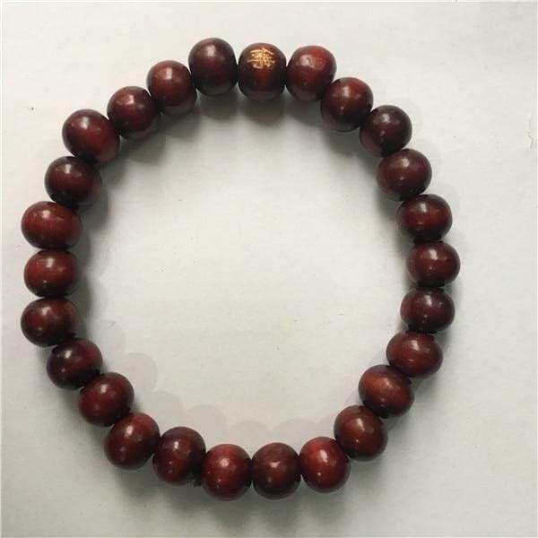 Chakra Healing Reiki Prayer Lava Stone Buddha Bead Bracelet - Red A - Strand Bracelets