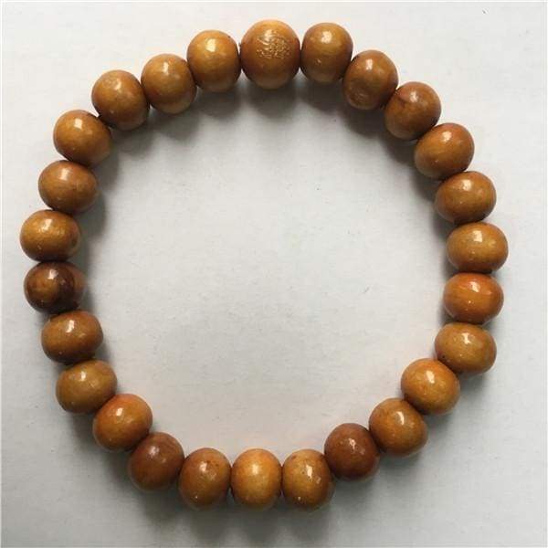 Chakra Healing Reiki Prayer Lava Stone Buddha Bead Bracelet - Yellow A - Strand Bracelets