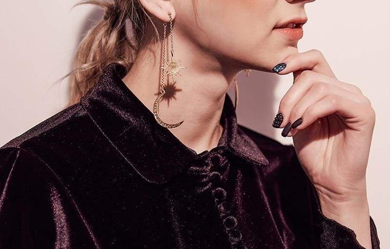 Charming Star Moon earrings - Stud Earrings