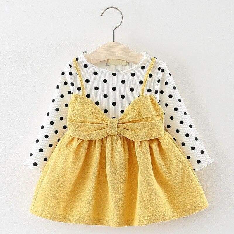 Christmas Baby Dress - AX870 Yellow / 18M - Dresses