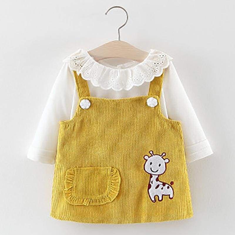 Christmas Baby Dress - AY785 Yellow / 18M - Dresses