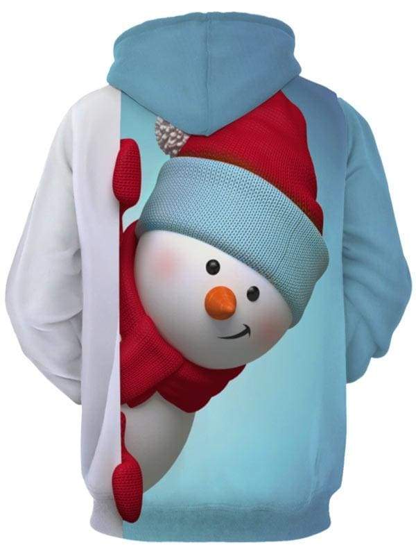 Christmas Hoodie Kangaroo Pocket Snowman - Christmas Hoodies
