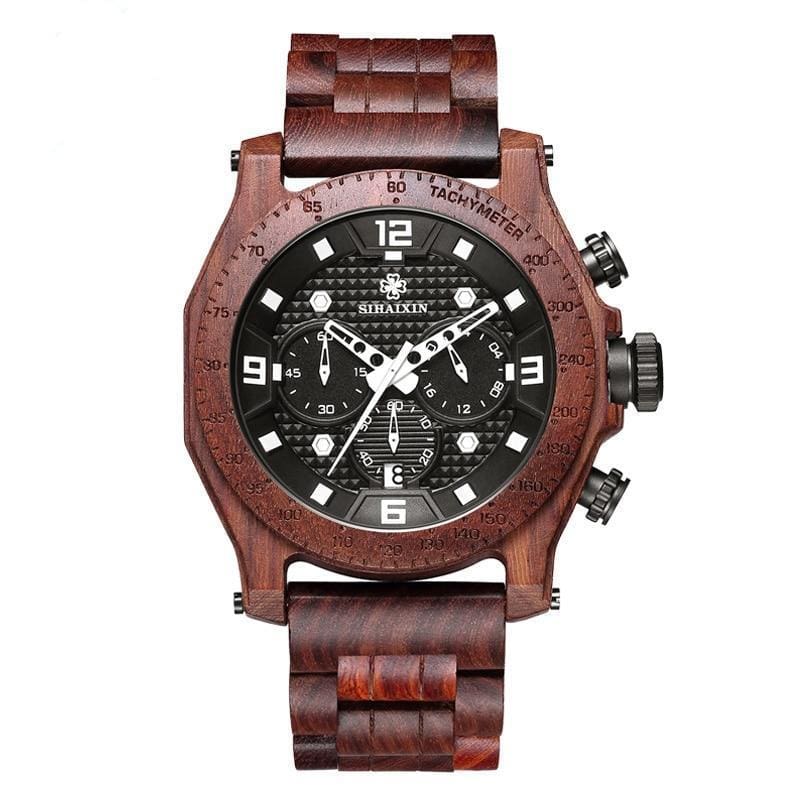 Chronograph Men Sports Wooden Watches - Quartz Watches