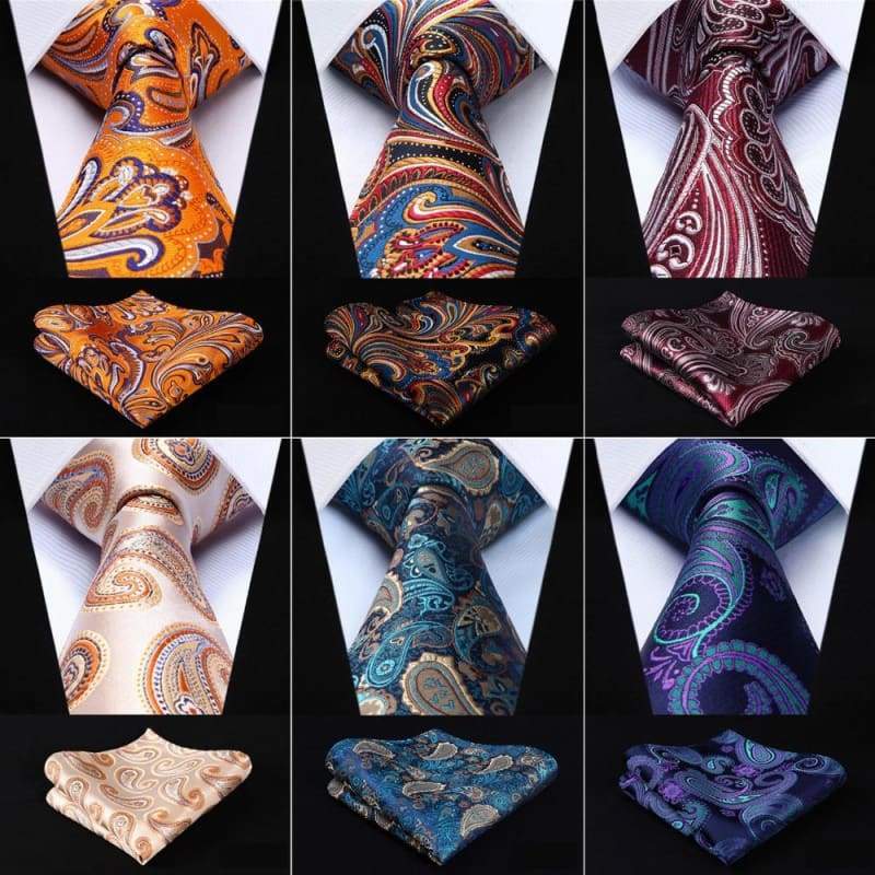 Classic woven silk necktie set - Mens Ties & Handkerchiefs