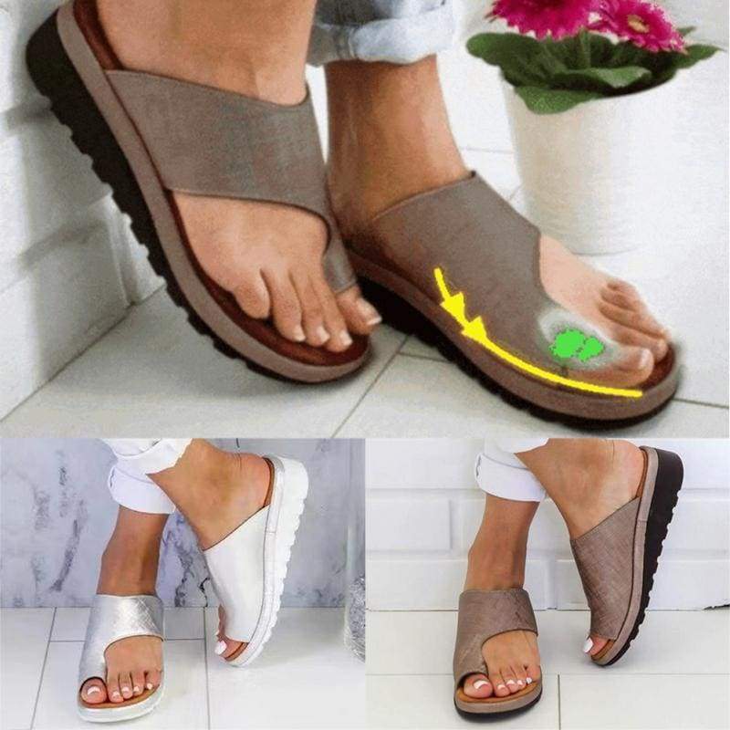 Comfy Platform Sandals - Low Heels