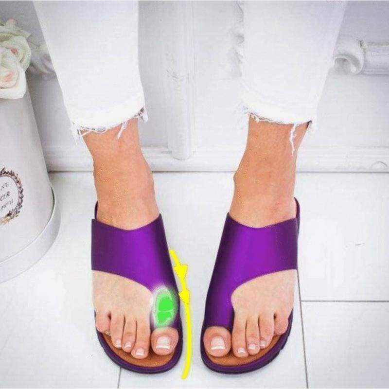 Comfy Platform Sandals - Purple / 36 - Low Heels