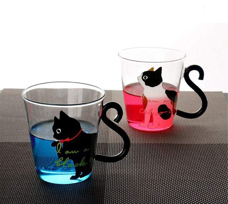 Cute Cat Glass Cup Just For You - Mugs