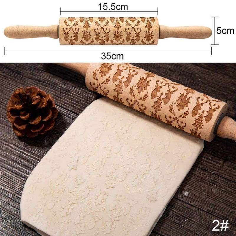 Decorative Rolling Pins Just For You - 2 - christmas embossing rolling pin