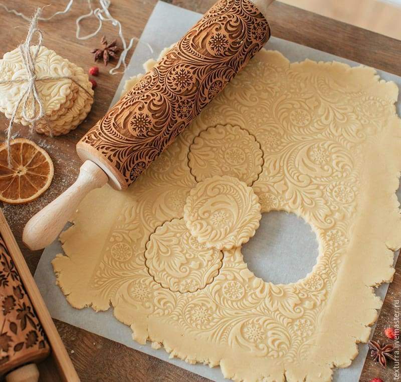 Decorative Rolling Pins Just For You - 35 CM - christmas embossing rolling pin