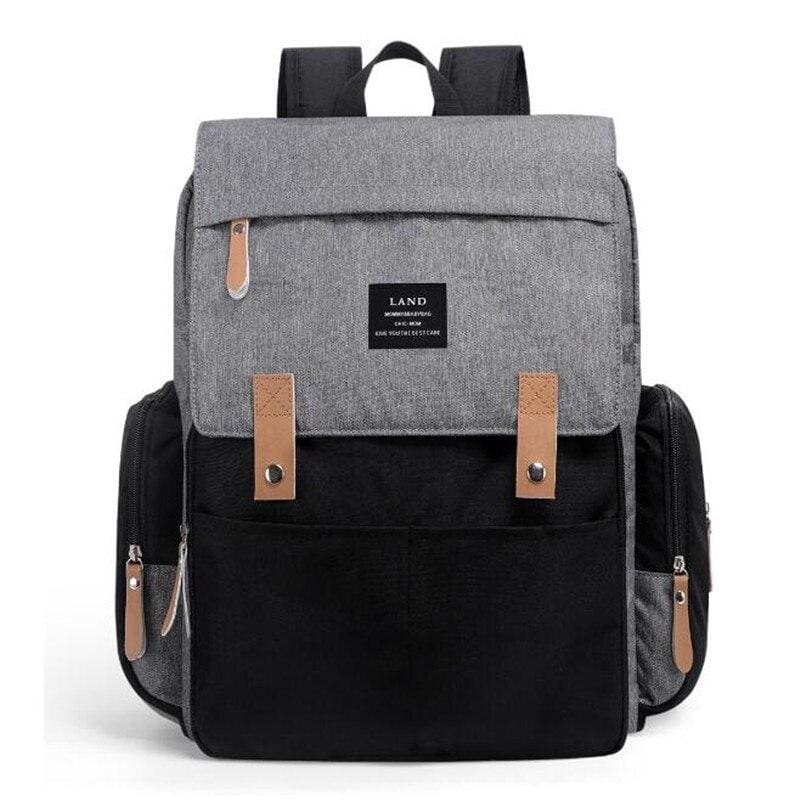 Diaper Bags for Baby Just For You - Black Gray - Backpacks